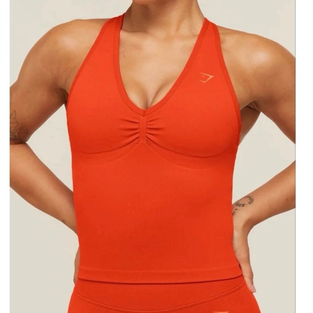 NWT Gymshark Lift Seamless Tank – Small – Bold Orange